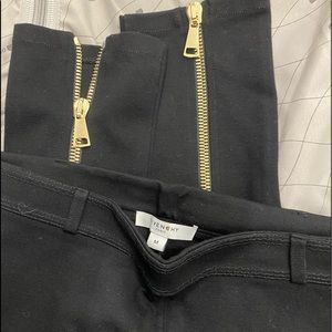 GIVENCHY Gold Zippered Leggings